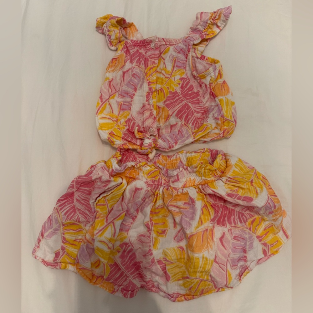 Floral Pink and Yellow Dress
